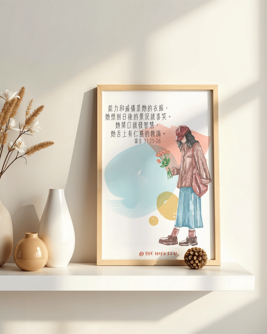 高舉祢的話 能力和威儀是她的衣服